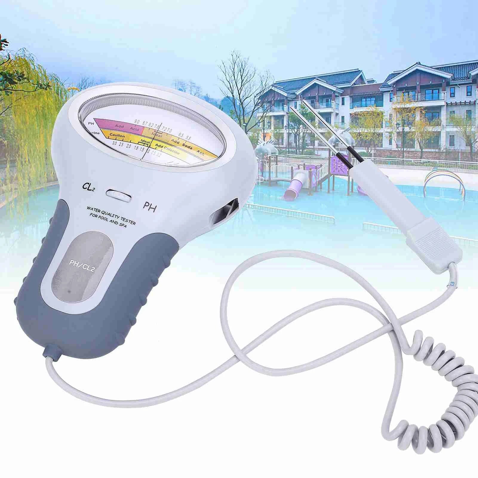 2 in 1 PH Chlorine Meter Chlorine Tester PH Tester Chlorine Water Quality Testing Device CL2 Measuring Pool Swimming Accessories