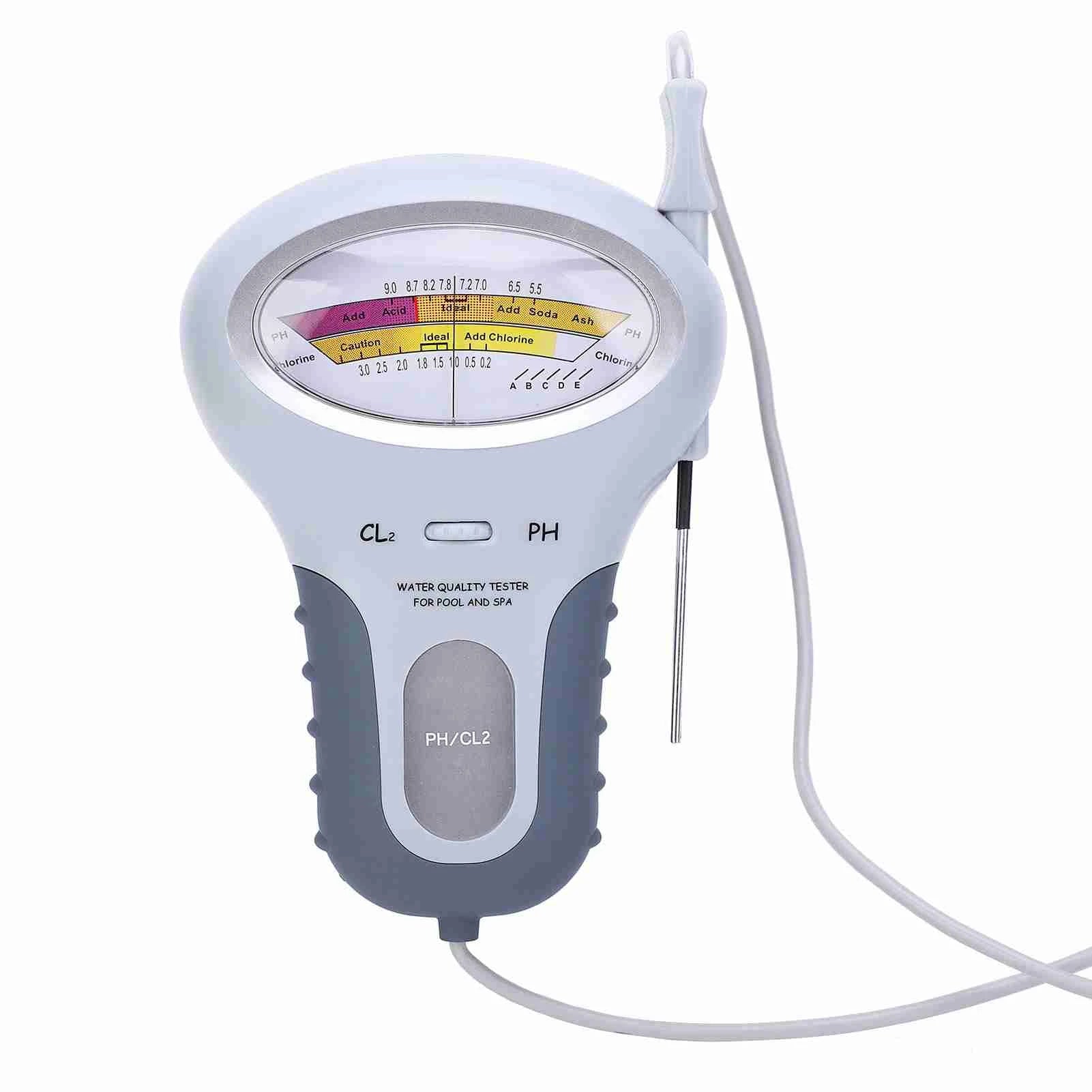 2 in 1 PH Chlorine Meter Chlorine Tester PH Tester Chlorine Water Quality Testing Device CL2 Measuring Pool Swimming Accessories