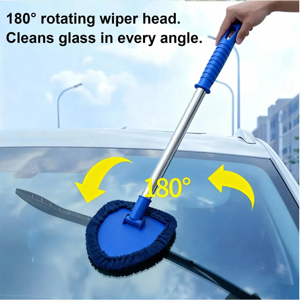 Car Window Cleaner Telescopic Soft Non Slip Tool Car Windshield Cleaner Tool for Automotive Vehicle Trunk Home Indoor Garage