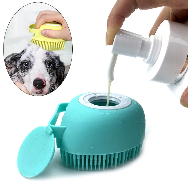 Silicone Pet Bath Massage Glove for Dogs & Cats